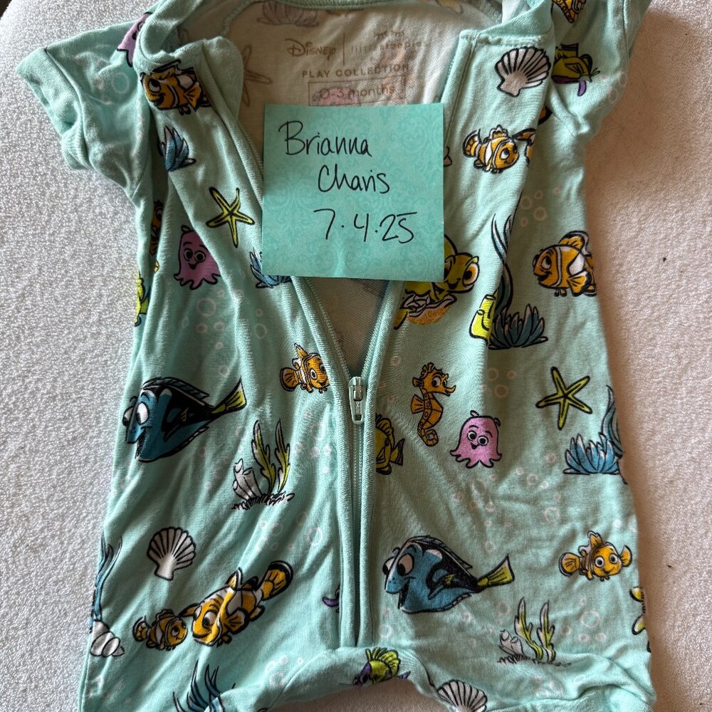 Little Sleepies Finding Nemo Shorty 0-3 Months